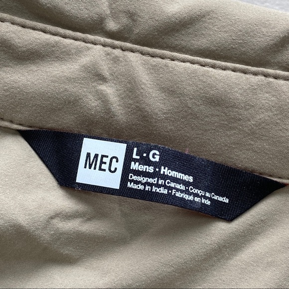 MEC insect-repelling hiking shirt size L - Picture 7 of 9
